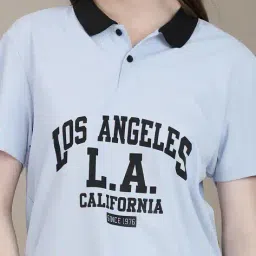 Shein Short Sleeve Typographic Chest Print Polo Tshirt image 5