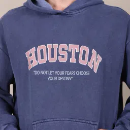 Shein Drop Shoulder Typographic Chest Print Hoodie image 5