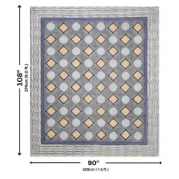 jaipur fabric 180 TC Geometric Print Double Bedsheets with Pillow Covers image 5