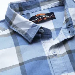 the indian garage co Checked Shirt with Patch Pocket image 5