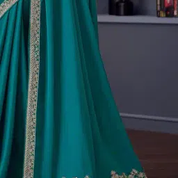 ri-wah Women Embroidered Saree with Blouse Piece image 5