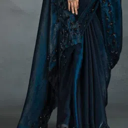 saree mall Women Embellished Saree with Sequin Accent image 5