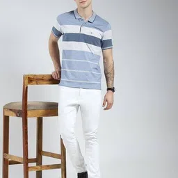 monte carlo   Men Collar Neck Polo Stripes T-shirt image 5