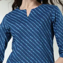 nyrika Women Leheriya Print Straight Kurta image 5