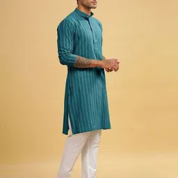 be active x ag Men Printed Regular Fit Long Kurta image 5