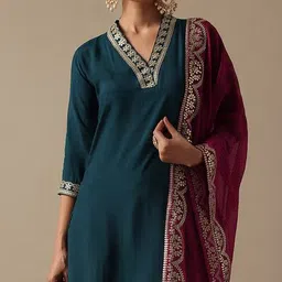shewill Women Straight Kurta Set image 5