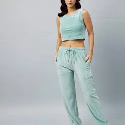 delan Solid Straight Track Pants image 5