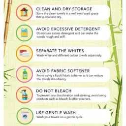 rangoli Set of 2Solid Pure Organic Bamboo Towel Set image 5