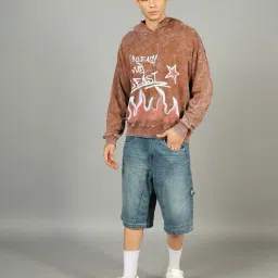 Shein Drop Shoulder Front Typographic Print Hoodie image 5