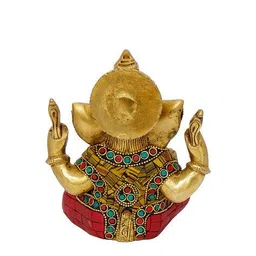 ecraftindia Brass Lord Ganesha Handcrafted Idol image 5