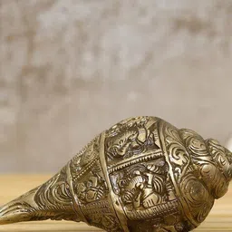 ecraftindia Brass Auspicious Lord Ganesha Shankh image 5