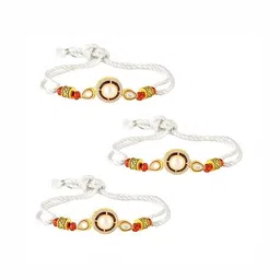 mahi Men Pack Of 3 Stone-Beaded Tie-Up Rakhi image 5