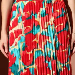 otabu Women Printed A-Line Skirt with Elasticated Waistband image 5