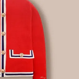 cherry crumble by nitt hyman Girls Round-Neck Cardigan image 5