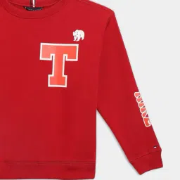 tommy hilfiger Boys Typographic Regular Fit Cotton Sweatshirt image 5