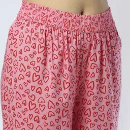 rio Women Heart Print Pyjamas & T-Shirt Set image 5