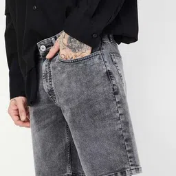 max Men Washed Denim Shorts image 5