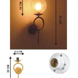 afast Vintage Handpainted Wall Lamp with Shade image 5