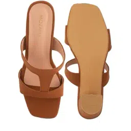 mozafia Women Slip-On Chunky Heeled Sandals image 5