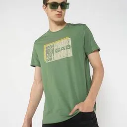 gas Men Brand Print Regular Fit Crew-Neck T-Shirt-picture-20