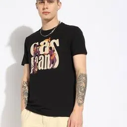 gas Men Brand Print Regular Fit Crew-Neck T-Shirt-picture-15