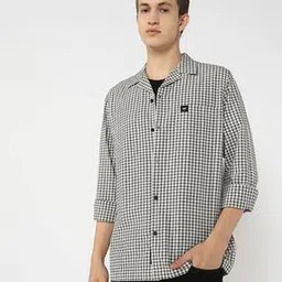 gas Men Checked Regualr Fit Shirt with Patch Pocket-picture-15