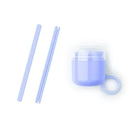 ANAB GI Reusable Silicone Straws for Drinking Softy, Openable and Washable Design, Flexible Collapsible Straw, Easy to Clean, No Cleaning Brush Required Carry Straw with Blue Case openable, 29 Ounce image 2