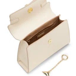 Aldo Alola Womens Beige Top Handle Handbag With Detachable Strap & Charm image 3