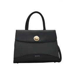 ROCIA Women Black Solid Hand Bag with Detachable Strap image 3