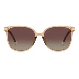 Polaroid Women UV Protected Polarized Full Rim Brown Lens Square Sunglasses - 206713J5G56LA (56) image 1