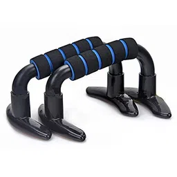 Inditradition Foldable Push Up Stand Bar with Soft Grip, Unisex, 7-Inch (Black) image 2