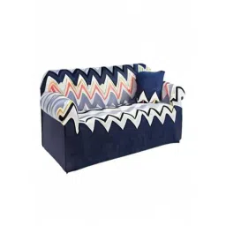 House of Quirk Double Seater Sofa Cover For Couch Flexible 140 Gsm Sofa Slipcover - Blue image 3