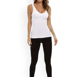 Poftik Sleeveless Camisoles-1PC_S_F008_WHITE_CAMISOLE__A image 5