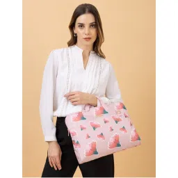 Caprese Women Pink Barbara Laptop Bag (L)-image-43