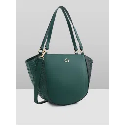 Caprese Women Green Felix Satchel Bag (L)-image-44