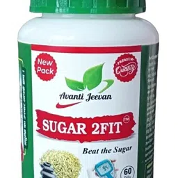 ayanti jeevan Ayanti Sugar 2Fit | An Ayurvedic Supplement for Diabetes | Help in Controlling Blood Sugar (Pack of 1) 60 Veg Tablets image 1