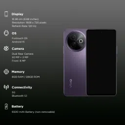 vivo Y39 5G (8GB RAM, 128GB, Galaxy Purple) image 2