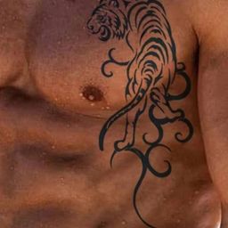 LICK Matte Finish Realistic Semi Temporary Body Tattoo - Tiger LK-140-picture-39