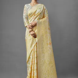 ZIKARAA Ethnic Motifs Zari Pure Silk Kanjeevaram Saree-picture-28