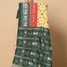 RACHNA Geometric Printed Patola Saree image 2