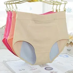 eleg & stilance Women's-Girls Cotton Blend Zipper Pocket Multipack Bikni Style Underwear Zipper Pocket Panty image 4