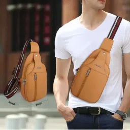 Cimoni Mustard Latest Stylish Genuine Leather Crossbody Bag-picture-27