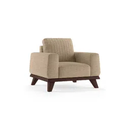 urban ladder create Granada Luxe 1 Seater Fabric Sofa in Sandshell Beige Colour image 2