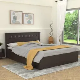 direct factory to home private limited (df2h) Erinnyes Engineered Wood Queen Size Drawer Storage Bed in Melamine Finish-picture-23