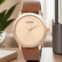 LOREM Men Brown & Gold-Toned Analogue Watch LR34-picture-33