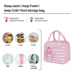 HOUSE OF QUIRK Blue Printed Lunch Bag image 4