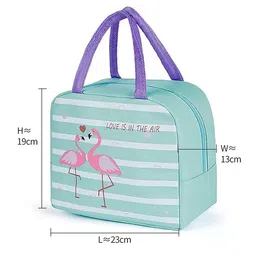 HOUSE OF QUIRK Blue Printed Lunch Bag image 5