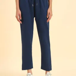 Cantabil Women Blue Solid Regular Fit Track Pant-picture-13