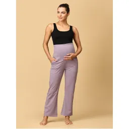 The Mom Store Lavender Tranquility Maternity Yoga Trackpant-image-99