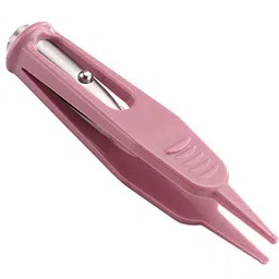 Onwon Infant Nose Cleaning Tweezer with LED Light Round-Head Safe and Effective Clip Baby Care Ear Nose Navel Clean Tool Nipper Plier Pincet Forceps for Relieves Stuffy Nose image 2